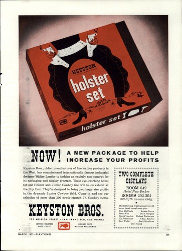 1957 paper toy keyston cap - 1957, ad