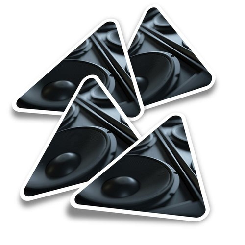 Triangle stickers music - 4x,