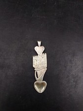 Vintage Silver Love Spoon Pendant Welsh Ft. Castle Possibly Conwy