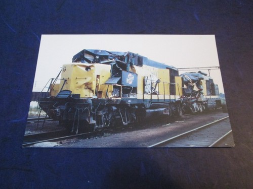 Postcard damage train chicago - damage,