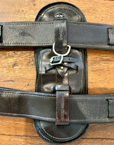 Wow dark brown leather girth - dark,
