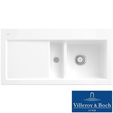 Villeroy & Boch Subway 60 Flat 1.5 Bowl Ceramic Kitchen Sink - No Waste