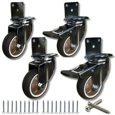 4 X Heavy Duty 25, 50 and 75mm Swivel Castor Wheels Trolley Furniture Casters L