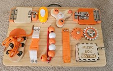 Joyreal Wooden Busy Board for Toddlers - Activity Board Sensory Toys Fidget