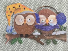 8 x cute owl die cuts tattered