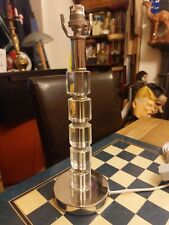 Laura Ashley Home Clear Glass & Chrome Table DesK Lamp 37.5cm RRP £80 *