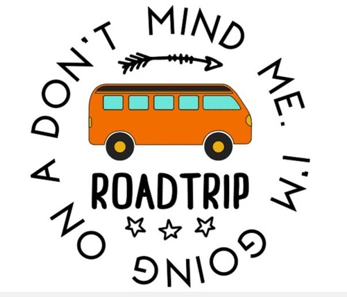 Roadtrip camper vinyl decal - rv,