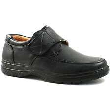 Mens Black Shoes Easy Fasten