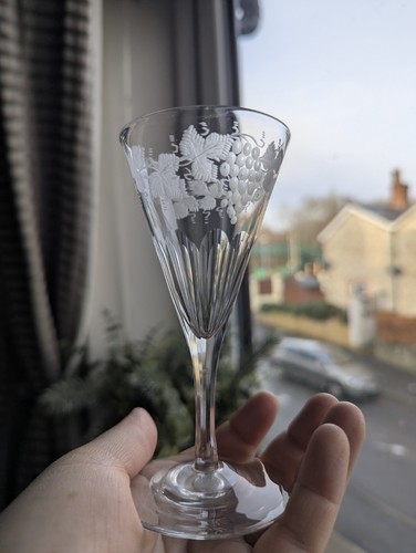 Antique wine glass vine - glass,
