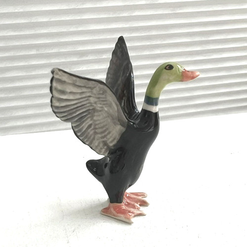 Vintage mallard flying duck - vintage,