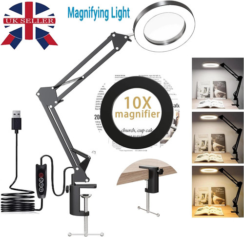 Led 10x magnifier - magnifier, clip-on