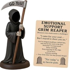Grim Reaper Figurine, Ornament, Emotional Support Reaper... 