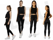 Ladies Girls Kids Lycra Leggings Stretchy Ballet/Gymnastic/PE Shiny Ankle Length