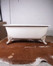 Antique 19th Century French Cast Iron Freestanding Clawfoot Bathtub