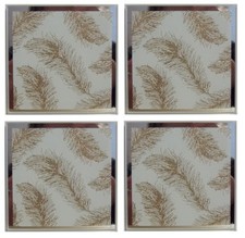 Set Of 4 Luxury Square Gold