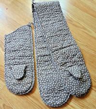 2 Large Long Vintage Brown