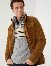 FatFace Cord Broadsands Jacket, Size 4XL, Tan Brown, Mens Corduroy Coat, BNWT
