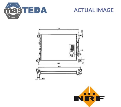 54667 engine cooling radiator - 54667,