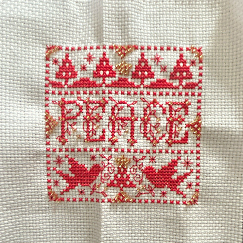 Finished christmas cross - finished,