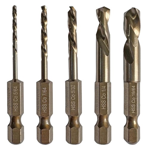 Left hand cobalt drill bit - cobalt, set