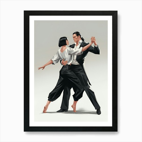Tango dancers art - art, print