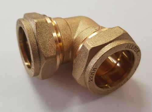 22mm elbow bend brass - elbow, 90°