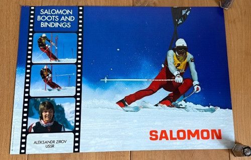Vintage skiing poster salomon - skiing,