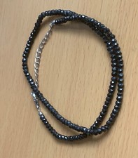 925 Silver Black Spinel Gemstone Necklace/ Fab Condition/ TGGC/ With COA