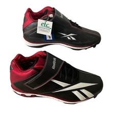 Reebok HexRide Play Dry Authentic MLB Black And Red Baseball Cleats Men 14 US 