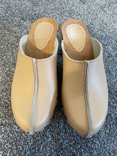 Estro beige leather wooden - estro,