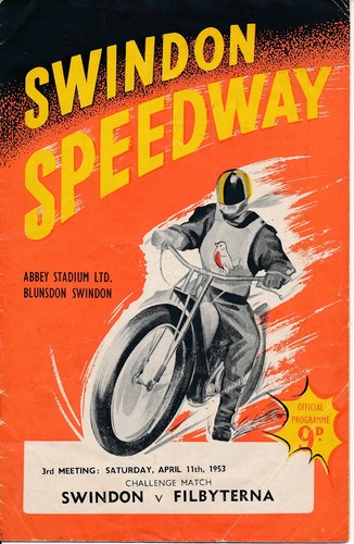 Speedway programme swindon v - programme,