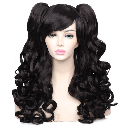 Long curly cosplay wig with - curly,