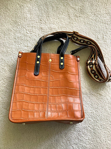 Tan real leather medium - real,