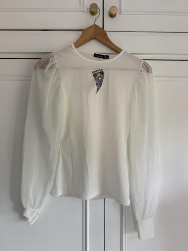 Boohoo white ribbed - white, mesh