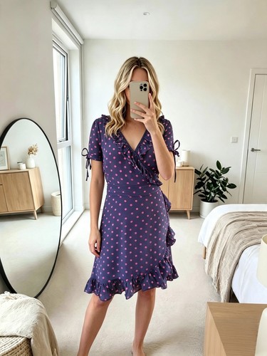 100 silk polka dot navy - silk,