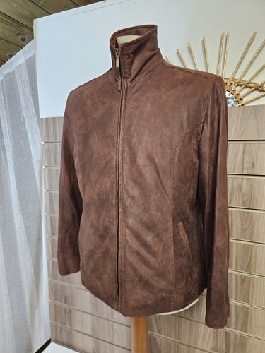 Woodland y2k leather jacket - leather,