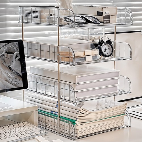 Clear filing letter trays - clear,