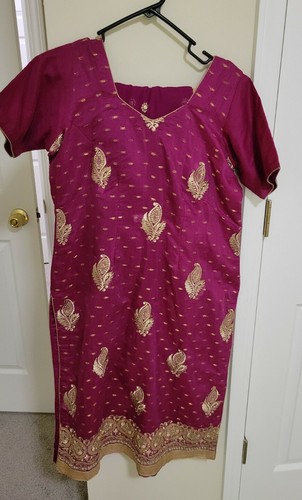 Indian ladies purple silk - indian,