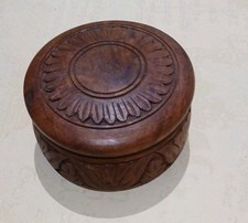 Vintage rustic carved wooden - carved,