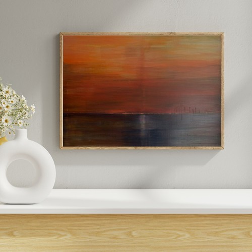 Original abstract coastal - original,