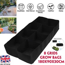 8 Grid Fabric Raised Bed Plant Grow Bags Fruit Vegetable Garden Felt Growing Bag