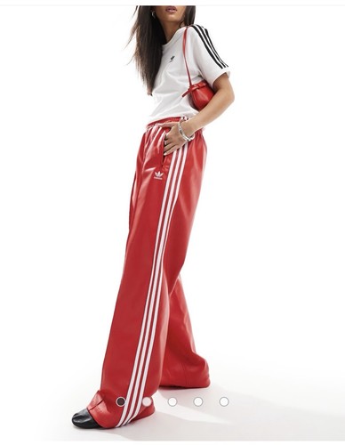 Red faux leather - faux, adidas
