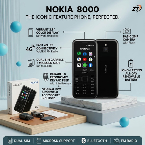 Iconic nokia 8000 2 8 - 4g,