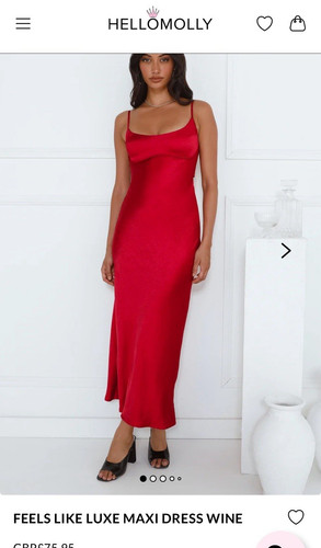 Hello molly red satin cowl - hello,