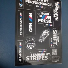 BMW GEN M  Racing Stickers X 11 Laptop Toolbox Mancave Track Holy shift Gen M