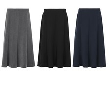 Women's plain skirt below the