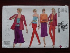 7499 Vogue JACKET T-SHIRT CAMISOLE PANTS TROUSERS & SKIRT 8 - 10 Sewing Pattern
