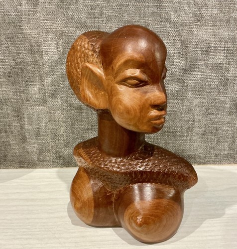 Vintage african carved brown - vintage,