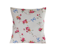 Handmade Cushion Cover in Cath Kidston Ribbon Rose Pink Blue 16"