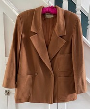 JAEGER vintage camel  100% cashmere wool jacket coat blazer made in GB
